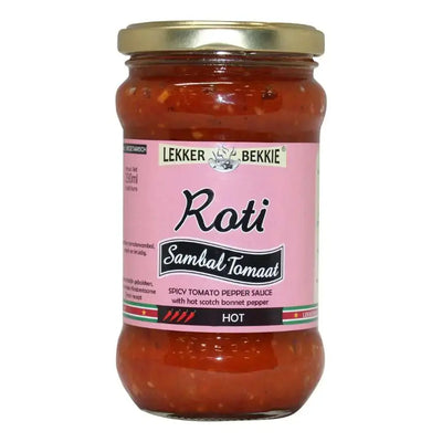 Lekker Bekkie - Roti Tomato Sambal (hot)-290ml-Global Food Hub