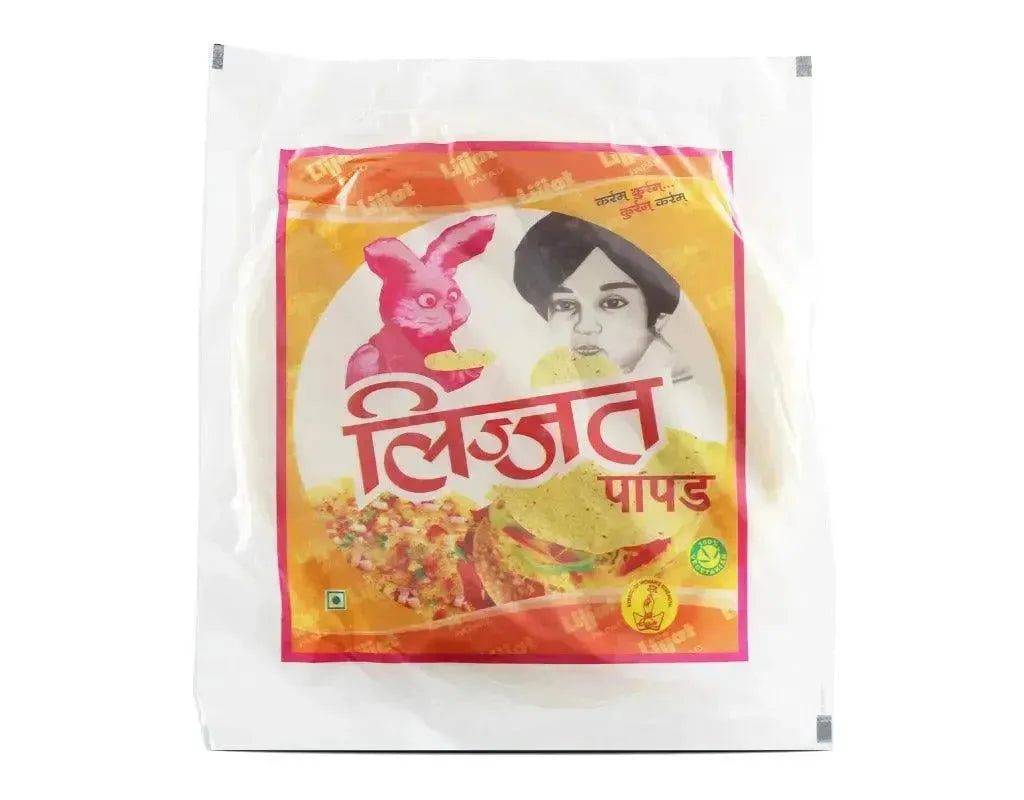 Lijjat Black Pepper Urad Papad - 200g-Global Food Hub