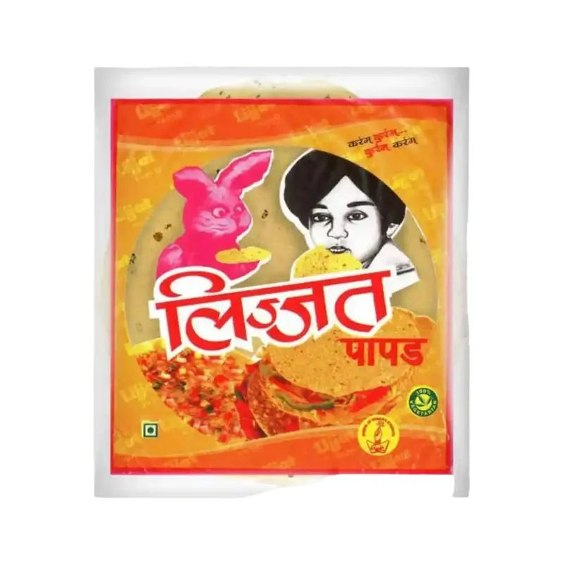 Lijjat Garlic Papad - 200g-Global Food Hub