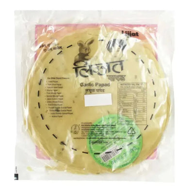 Lijjat Garlic Papad-200 grams-Global Food Hub