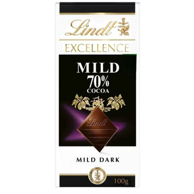 Lindt Excellence Chocolate Mild 70% Cocoa -100 grams-Global Food Hub