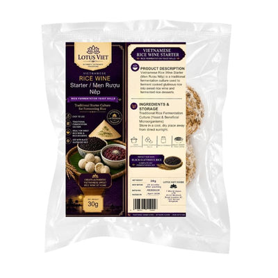 LotusViet Rice Fermentation Yeast Balls / Men Rượu Nếp - 30g