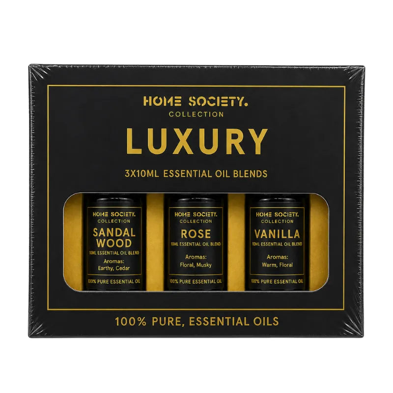 Luxury Fragrance Essential Oil Pack - 3 x 10ML - Sandalwood, Rose, Vanilla-Global Food Hub