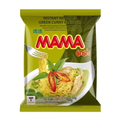 MAMA Instant Noodles Green Curry-55 grams-Global Food Hub