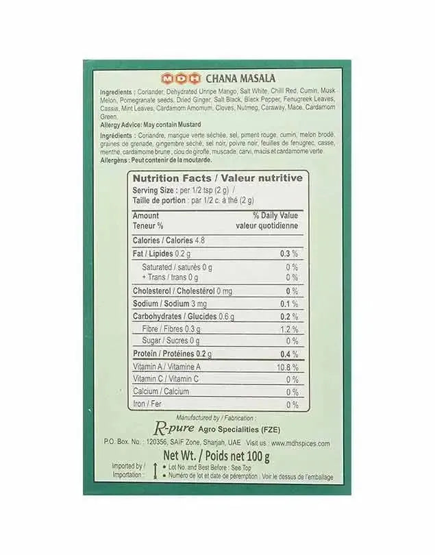 MDH Chana Masala - 100g-Global Food Hub