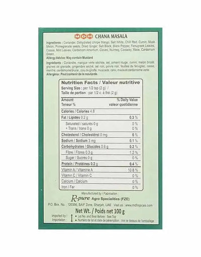 MDH Chana Masala - 100g-Global Food Hub