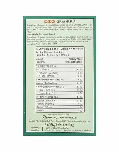 MDH Chana Masala - 100g-Global Food Hub