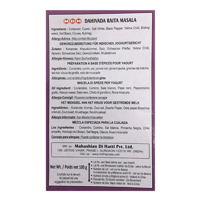 MDH Dahivada Raita Masala - 100g-Global Food Hub