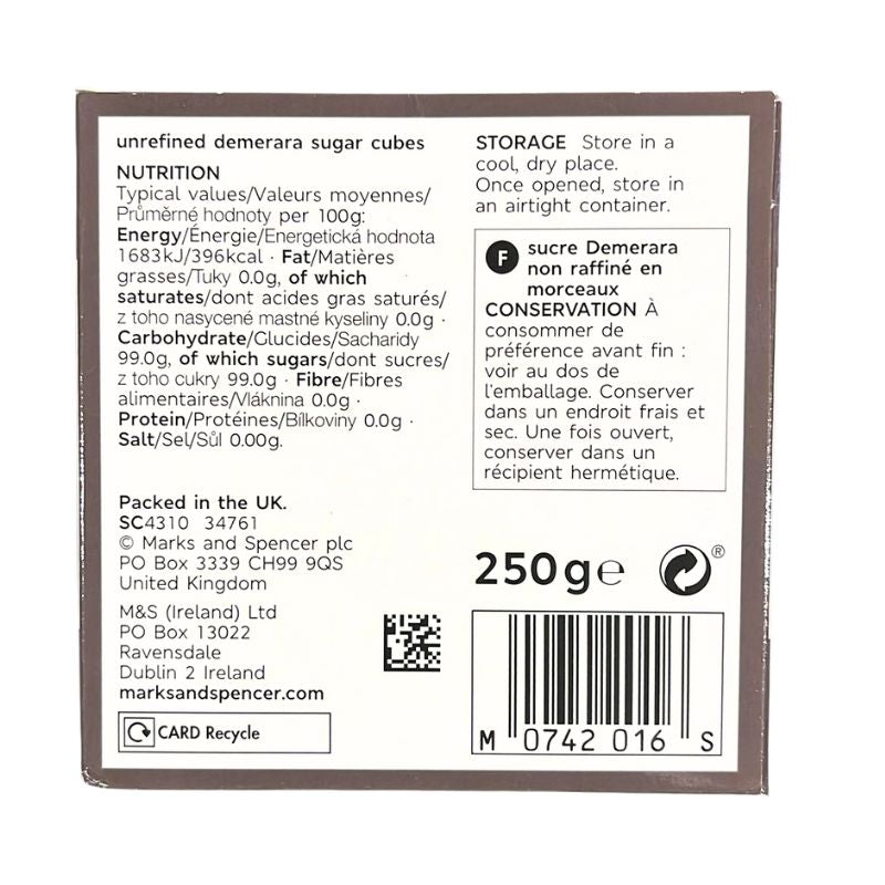 M&S Demerara Sugar Cubes - 250g-Global Food Hub
