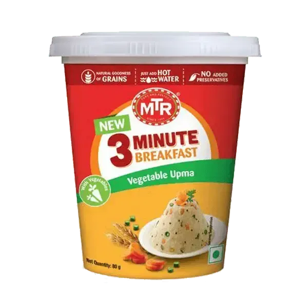 MTR 3 Minute Instant Breakfast Vegetable Upma - 80g-Global Food Hub