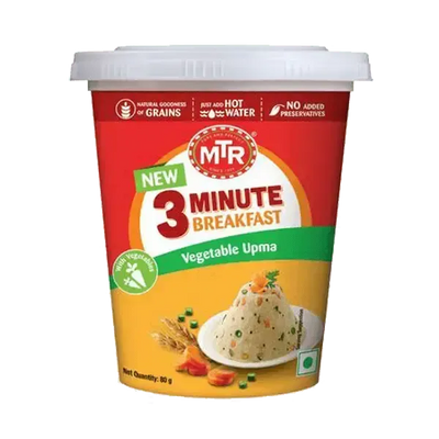 MTR 3 Minute Instant Breakfast Vegetable Upma - 80g-Global Food Hub