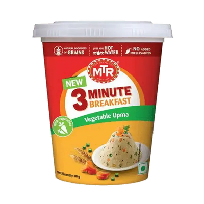 MTR 3 Minute Instant Breakfast Vegetable Upma-80 grams-Global Food Hub