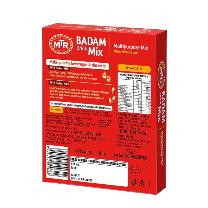 MTR Badam Drink Mix - 200g-Global Food Hub
