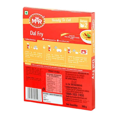 MTR RTE Dal Fry - 300g-Global Food Hub
