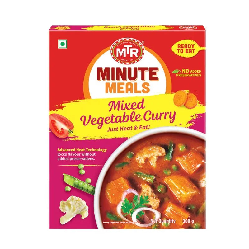 MTR Ready to Eat Mixed Vegetable Curry - 300 g-Global Food Hub