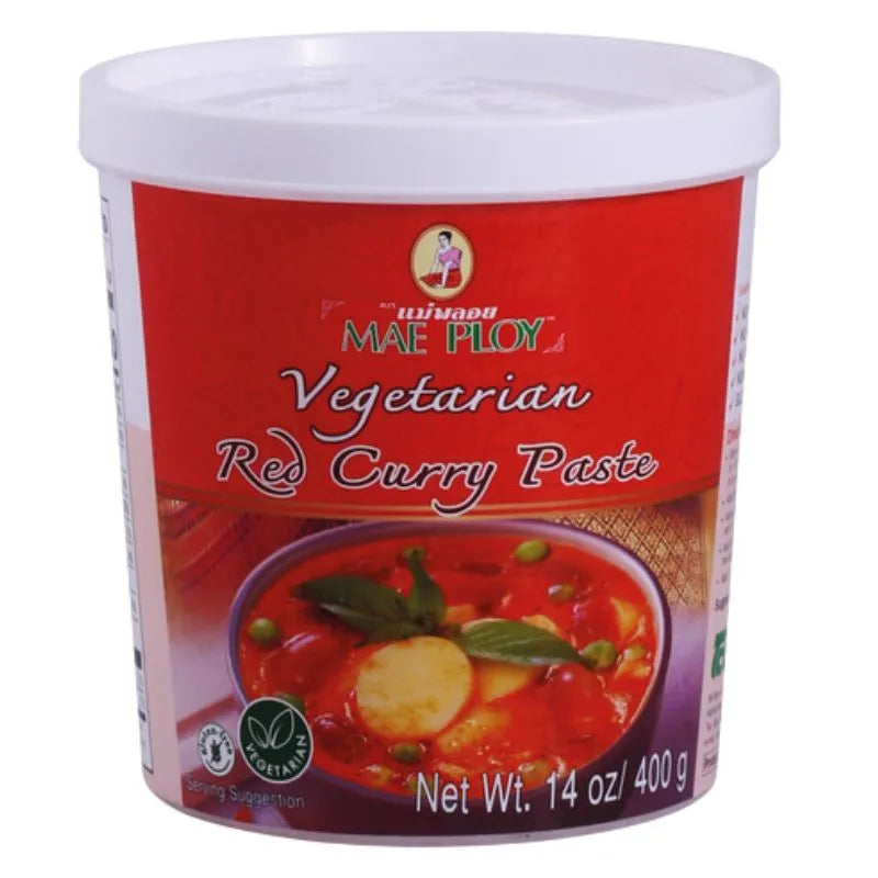 Mae Ploy- Vegetarian Red Curry Paste- 400g-Global Food Hub