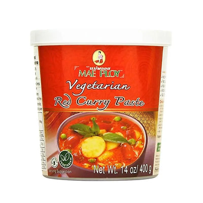 Mae Ploy Vegetarian Red Curry Paste- 400g-Global Food Hub
