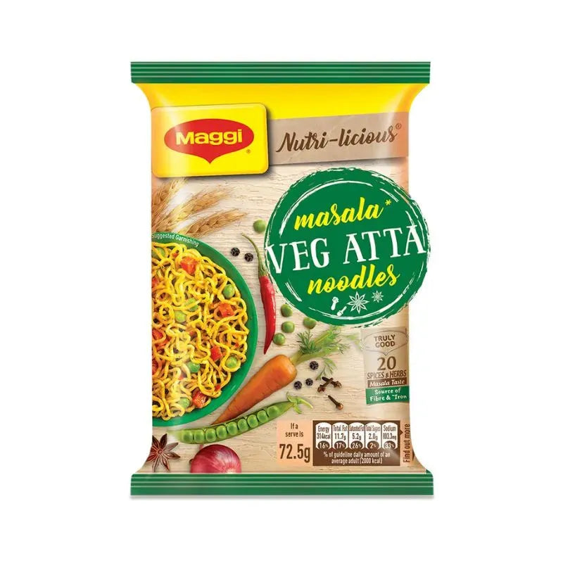 Maggi Noodles Vegetable Atta - 72g-Global Food Hub