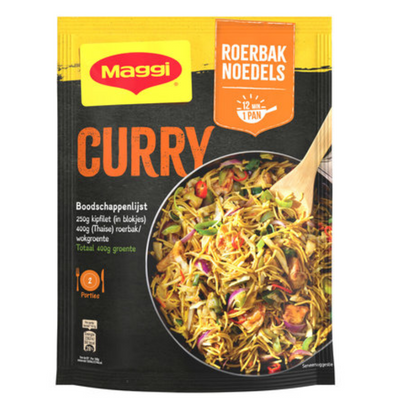 Maggi Roerbak Noedels Curry (Stir Fry Noodle)-156 grams-Global Food Hub