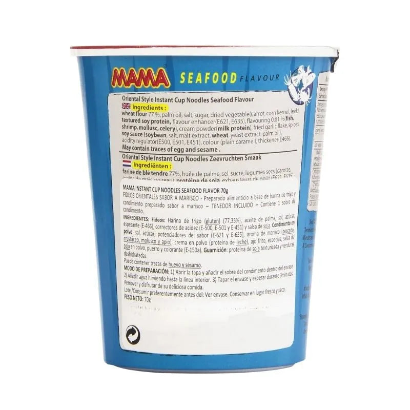 Mama Cup Seafood Flavour - 70g-Global Food Hub