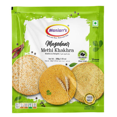 Maniarr's Khakhra Methi-180 grams-Global Food Hub