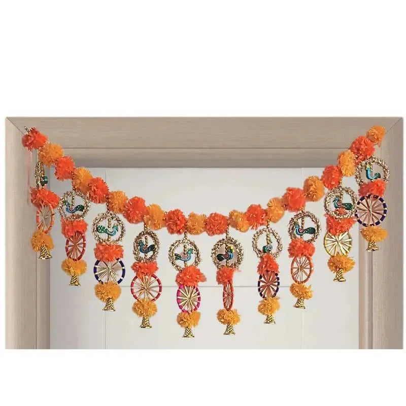 Marigold Peacock Design Toran/ Door Hanging-Global Food Hub