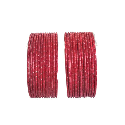 Maya-A Metal Bangles Size 2.10- - Set of 24-Red-Global Food Hub