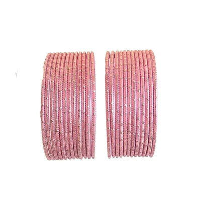 Maya Metal Bangles Size 2.10- - Set of 24 - Light Peach-Global Food Hub
