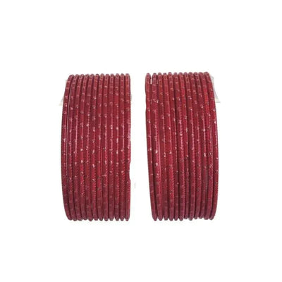 Maya Metal Bangles Size 2.10- - Set of 24 - Red Brown-Global Food Hub