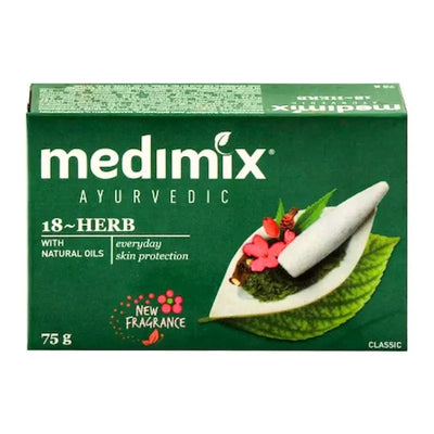 Medimix Ayurvedic 18-Herbs Classic Soap - 75g-Global Food Hub