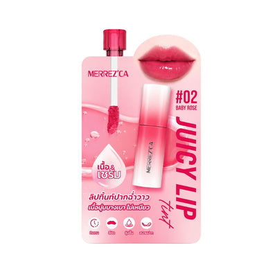Merrez'ca Juicy Lip Tint - #02 Baby Rose - 2ml-Global Food Hub