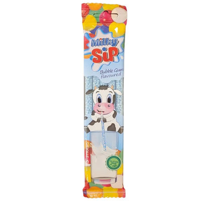 Milky Sip Bubble Gum Flavoured Straws Gluten Free - 30g-Global Food Hub