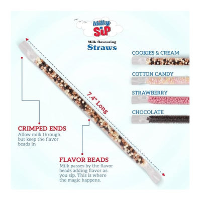 Milky Sip Biscuit Flavoured Straws Gluten Free - 30g-Global Food Hub