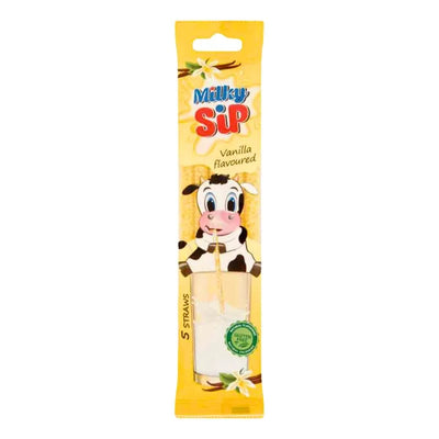 Milky Sip Vanilla Flavoured Straws Gluten Free - 30g-Global Food Hub