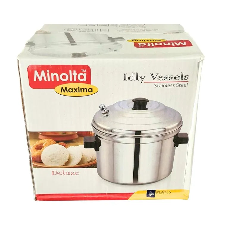 Minolta Maxima Stainless Steel Idli Vessels-4 Plates-Global Food Hub