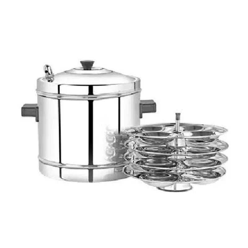 Minolta Maxima Stainless Steel Idli Vessels-4 Plates-Global Food Hub