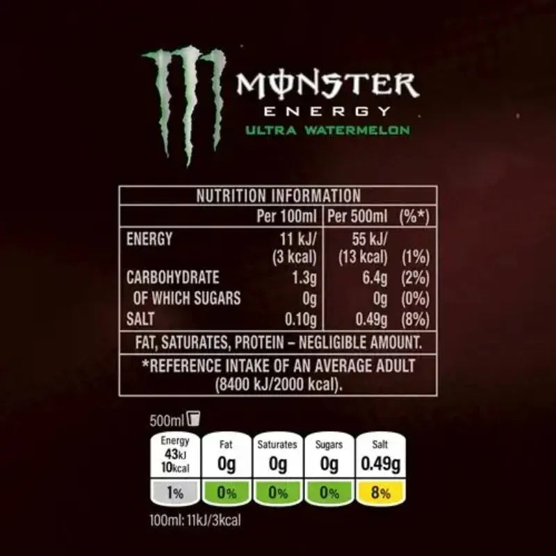 Monster Energy Drink Ultra Watermelon - 500ml-Global Food Hub