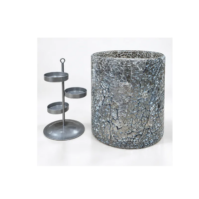Mosaic Tealight Holder – Reflective Glass Candle Decor-Global Food Hub