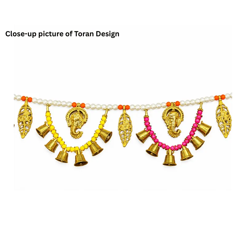 Multi Colour Pearl Toran With Ganesh and Bells -ES6-Global Food Hub