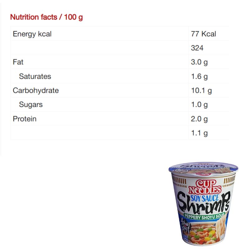 NISSIN Cup Noodle Soy Sauce Shrimp - 63g-Global Food Hub