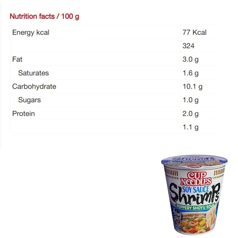 NISSIN Cup Noodle Soy Sauce Shrimp - 63g-Global Food Hub