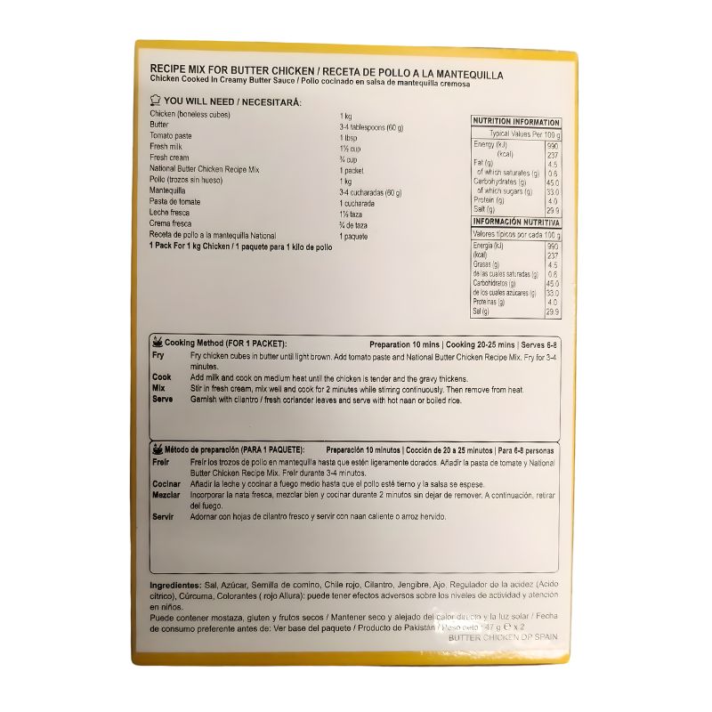 National Butter Chicken Masala - 94g-Global Food Hub