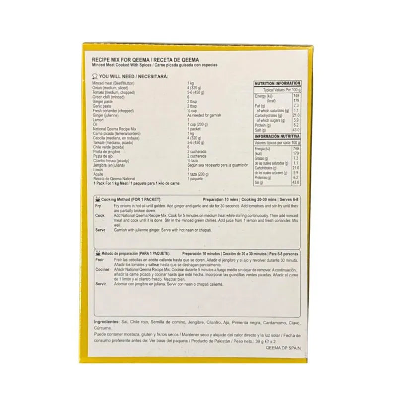 National Qeema Masala - 78g-Global Food Hub