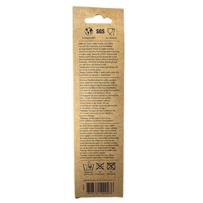 Natural Re-Usable Bamboo Straws - Pack of 6 Straws & 1 Brush-Global Food Hub