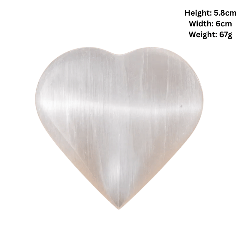 Natural Selenite Heart Crystal Stone - Big-Global Food Hub