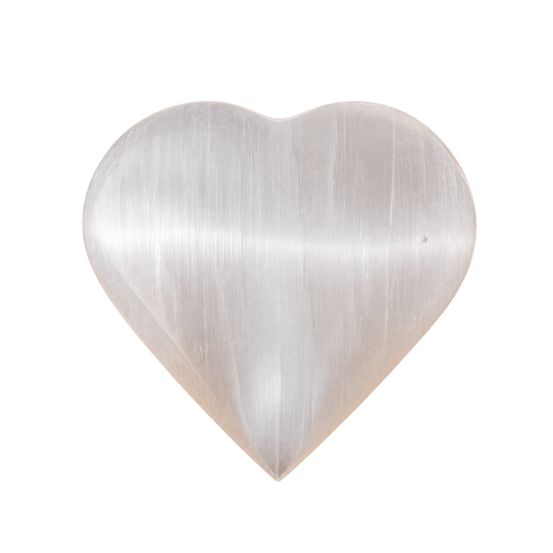 Natural Selenite Heart Crystal Stone-Global Food Hub