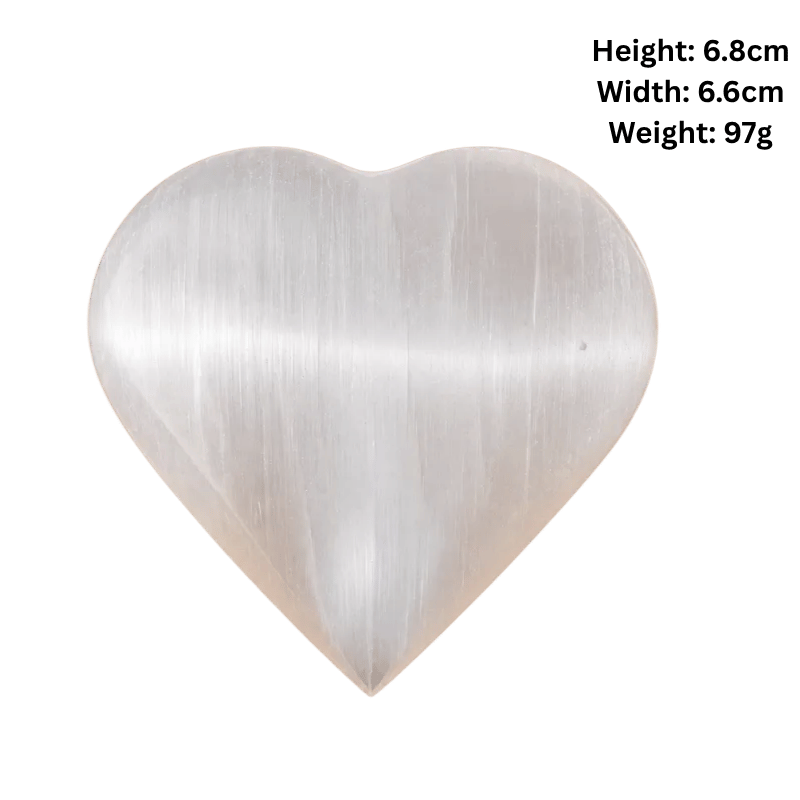 Natural Selenite Heart Crystal Stone-Global Food Hub
