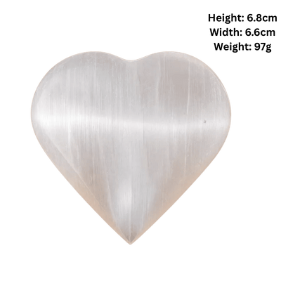 Natural Selenite Heart Crystal Stone-Global Food Hub