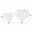 Natural Selenite Heart Crystal Stone -Pack of 2pcs : Small 1pc and Big 1pc-Global Food Hub