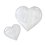Natural Selenite Heart Crystal Stone -Pack of 2pcs : Small 1pc and Big 1pc-Global Food Hub